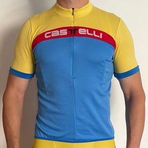 Mens 1/4 Zip Cycling Jersey - Castelli - Large